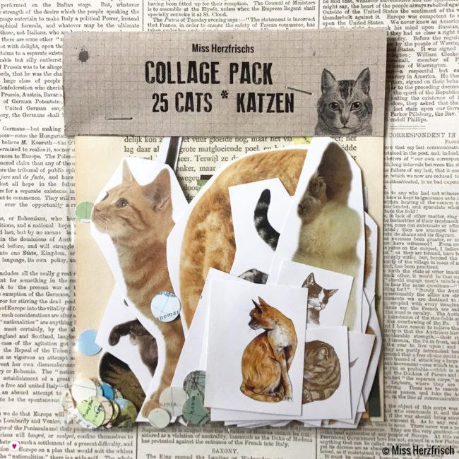 Collage Pack Katzen * 25 Stück