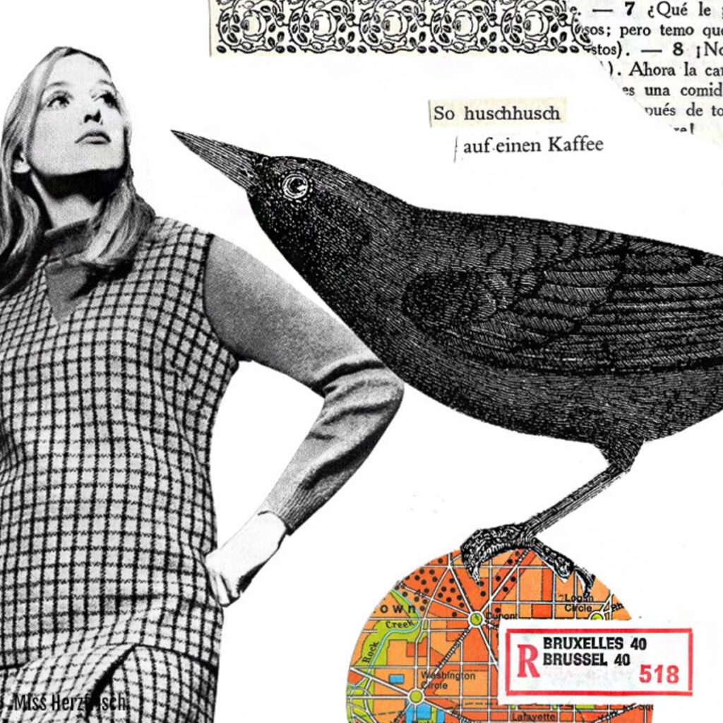 Let's have a quick talk with a cup of coffee... - Oktobercollagen Rabe * raven - Tag 15