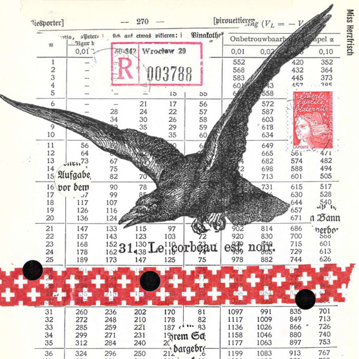 Le corbeau est noir ... - Oktobercollagen Rabe * raven - Tag 18