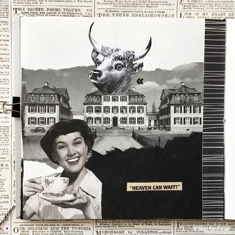 Mystère – my June collage book in black and white