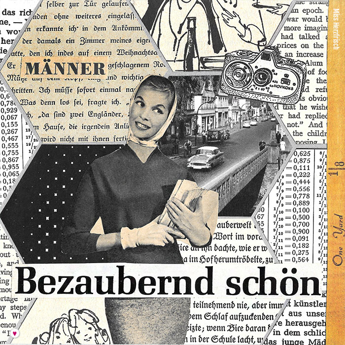 Miss Herzfrischs 15fünfzehn Hexagone Collage - bezaubernd schön