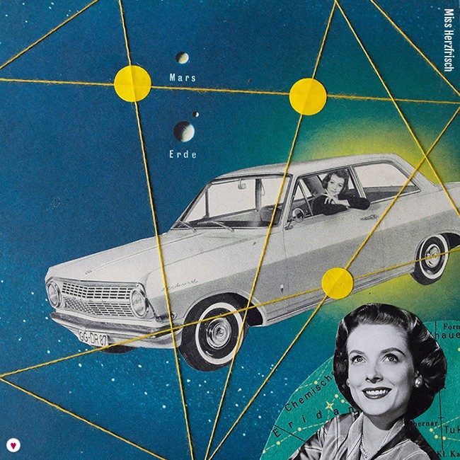 Miss Herzfrischs 15fünfzehn Collage – Space Cars
