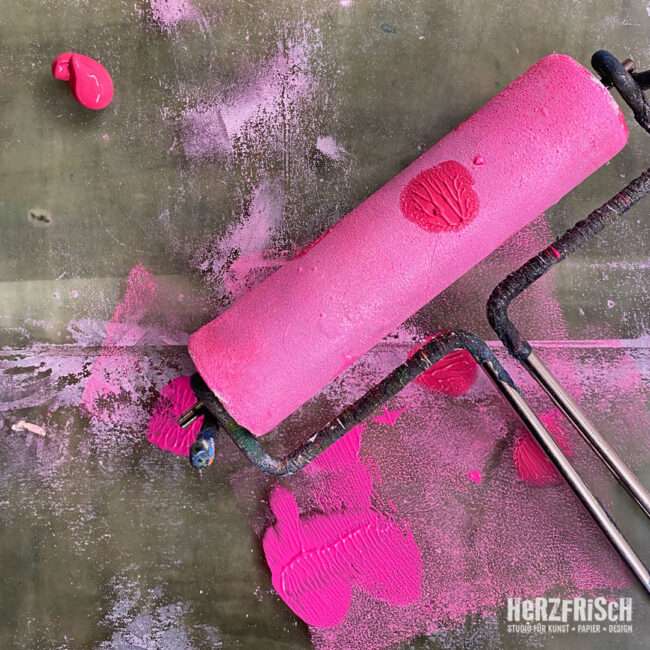 Mein 100 Tage Projekt: Gelliplatte mit Pink