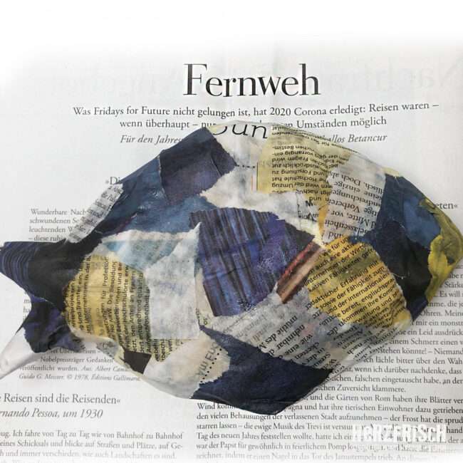 Bunte Pappmache-Fische basteln in der Kinder Papierwerkstatt im Studio Herzfrisch in Wuppertal