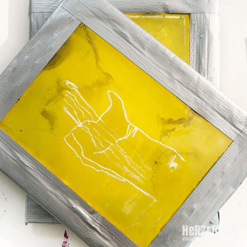 Experimenteller Siebdruck mit einfachen Mitteln