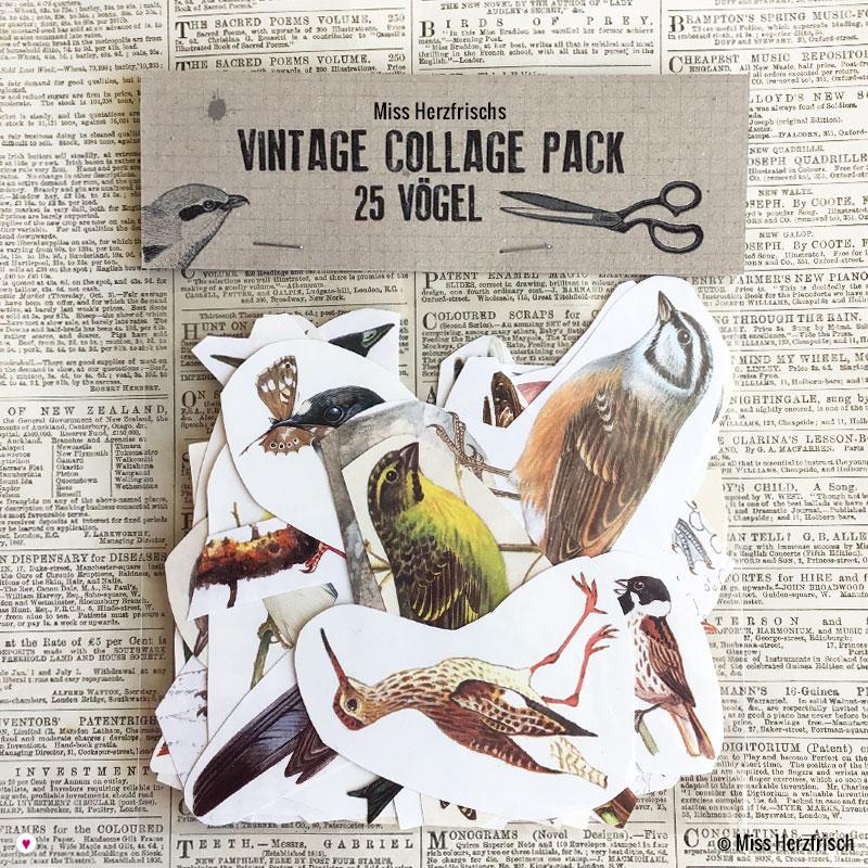 Miss Herzfrischs Vintage Collage Pack * Vögel