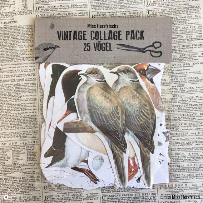 Miss Herzfrischs Vintage Collage Pack * Vögel